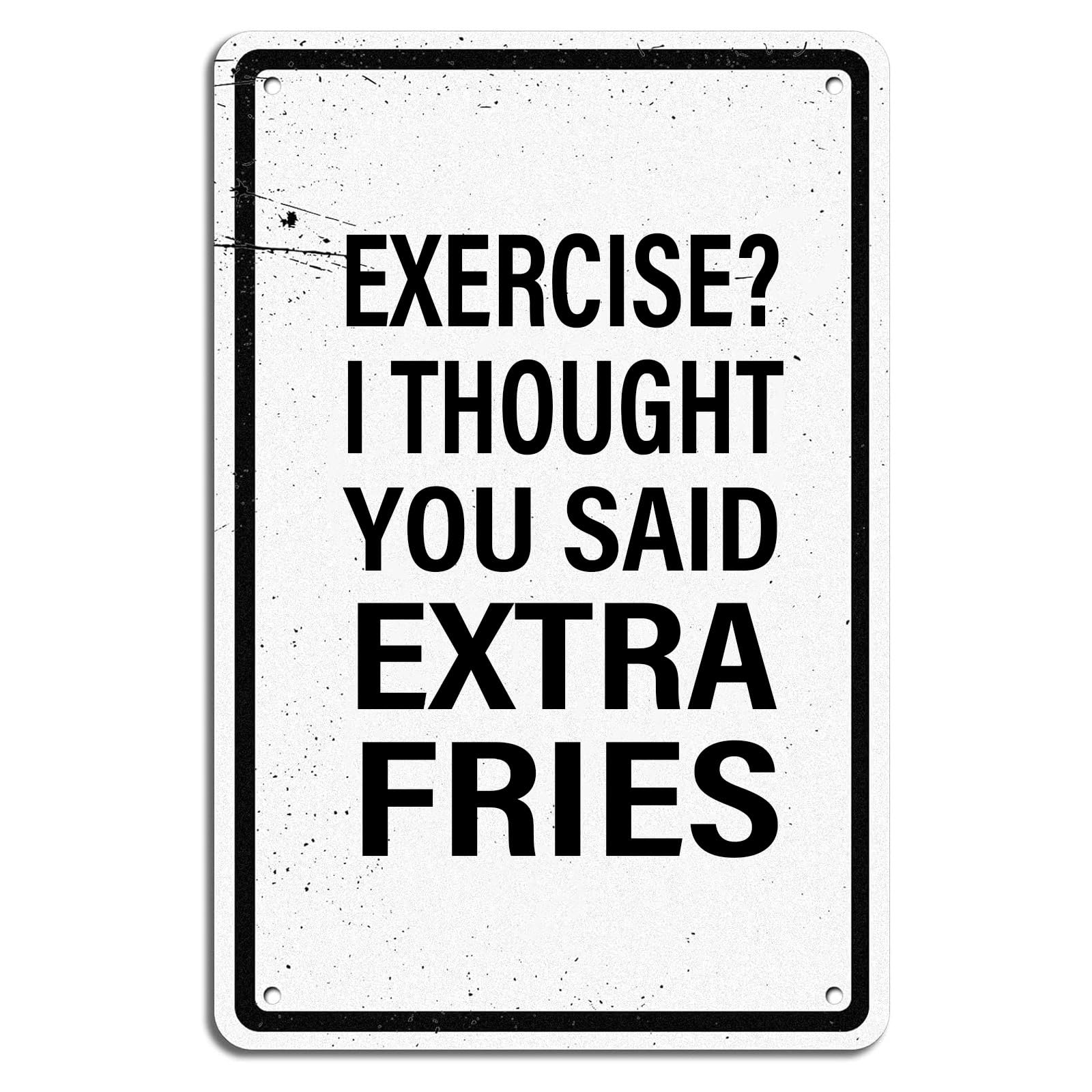 Funny Diet Humor Vintage Metal Sign Interesting Lifestyle Quote Wall Decor Tin Plaque for Home Farmhouse Bathroom Space 8x12 Inch