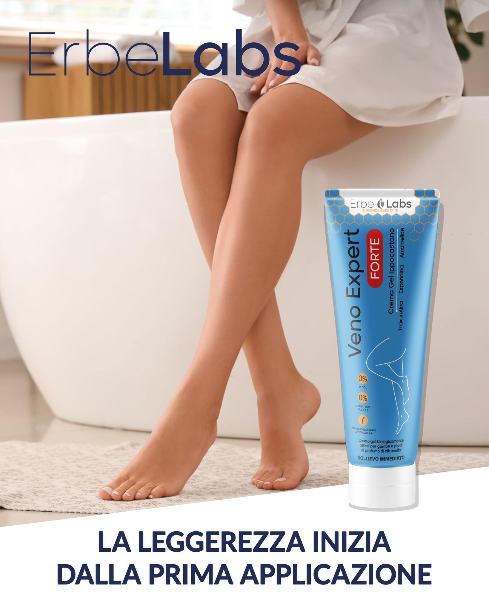 Veno Expert Forte 150 ml – crema gel Professionale con 12 Estratti Funzionali | Formula Potenziata con Troxerutina e Esperidina | Sollievo e Freschezza per Gambe Pesanti | Senza Alcol e Senza Glicoli