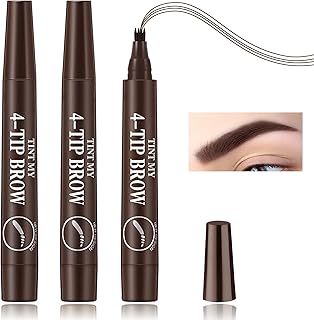 3P Eyebrow Tattoo Pen,Eyebrow Pencil Waterproof Eyebrow Microblading Brow Pen,Brow Pencil,Long Lasting Eyebrow Makeup,Creates Natural Looking Perfect Brows （Dark Brown）