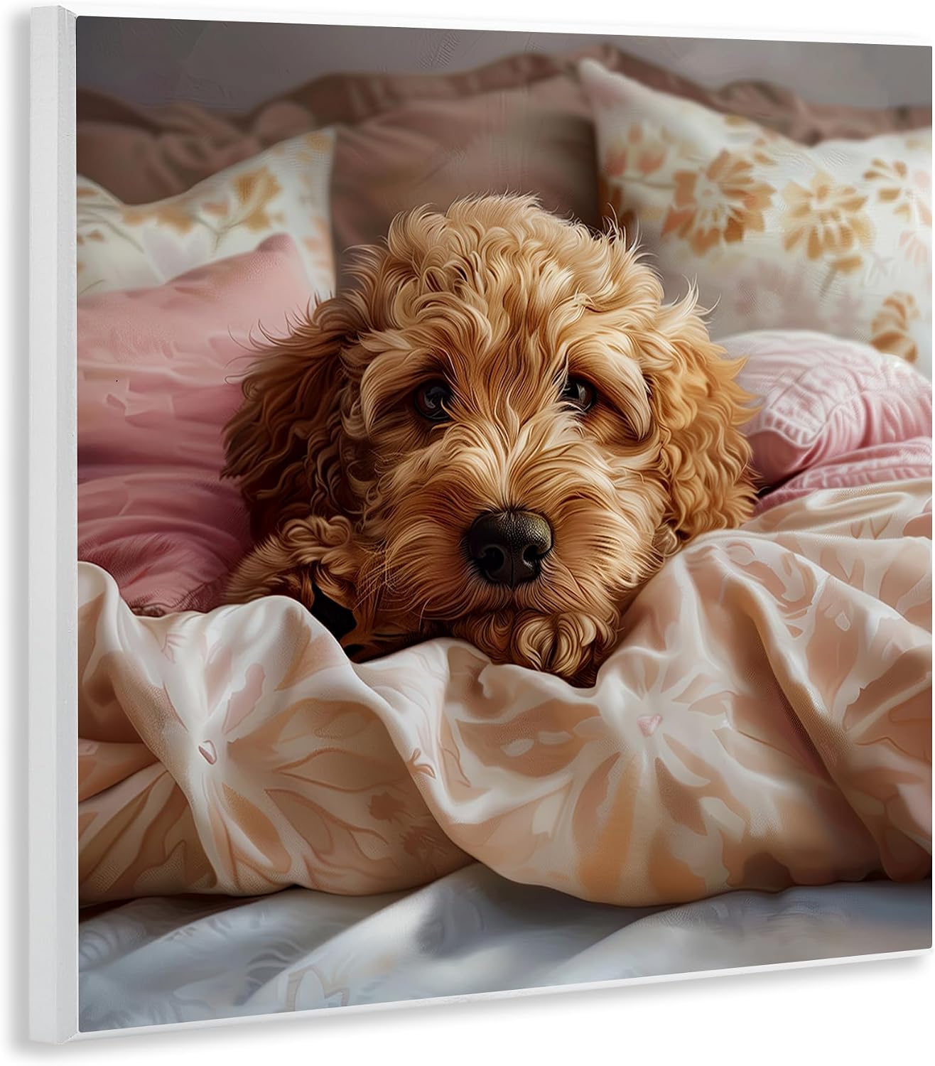 Stupell Industries 'Nap Time Cuddling Pup'| Wall Plaque Art | Stupell Industries | 12 x 12 Inches, Easy to Hang and Sturdy, Made in USA, by Jim Baldwin