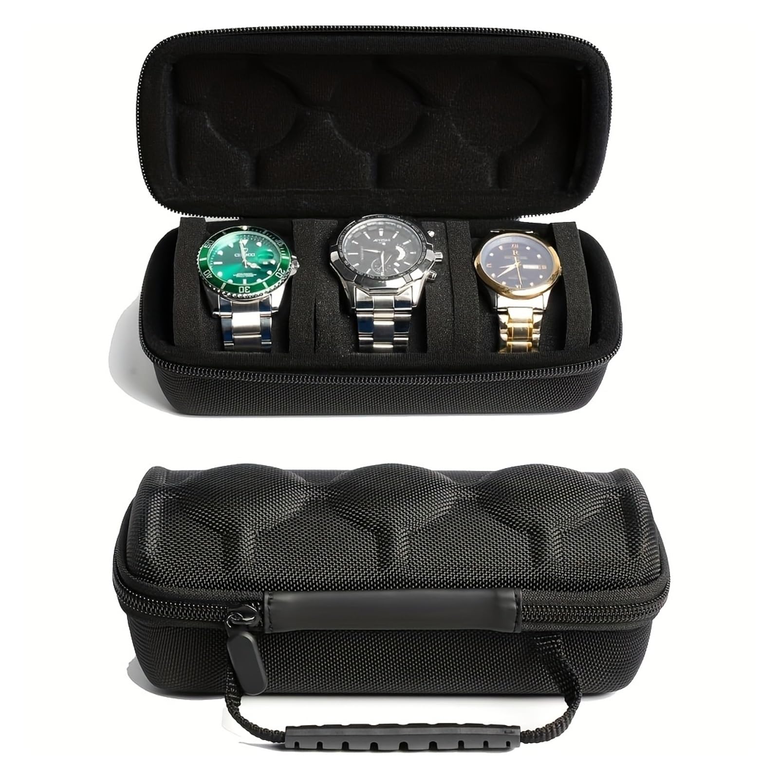 SongPiaopiao 1/2 PC 3-Slot Hard Shell Anti-Drop Watch Case