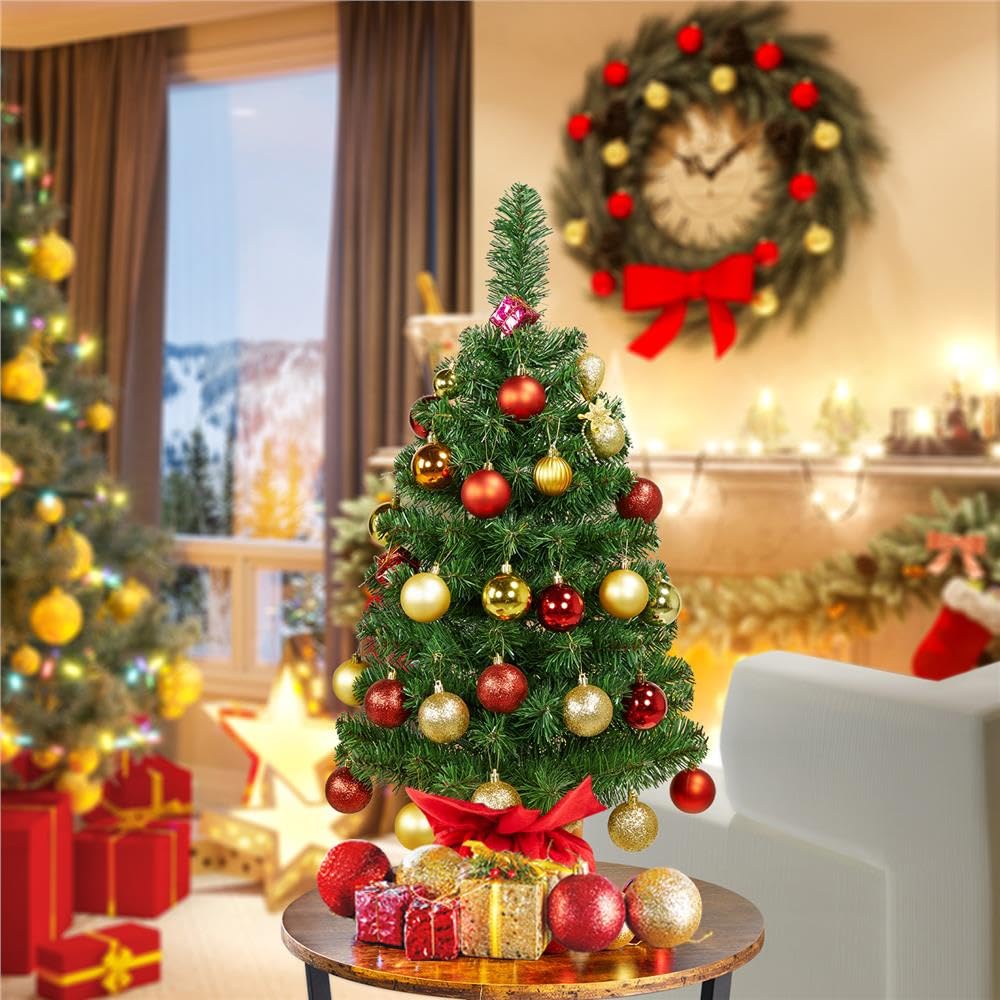 Vickerman Unlit Carmel Pine Artificial Christmas Tree with Pine Cones and Burlap Base, 18