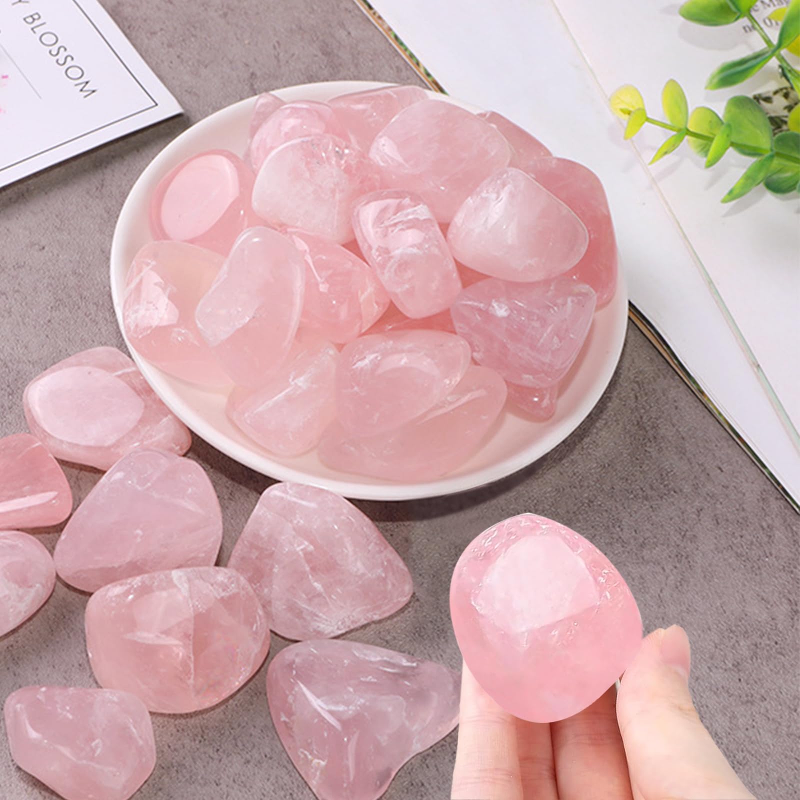 Quarzo Rosa Pietra Naturale Quarzo Rosa Trasparente Pietre di Quarzo Rosa Naturale Quarzo Rosa Trasparente, 2-3cm Quarzo Rosa Set da 100g di Quarzo Rosa Pietra Naturale （Numero Casuale）