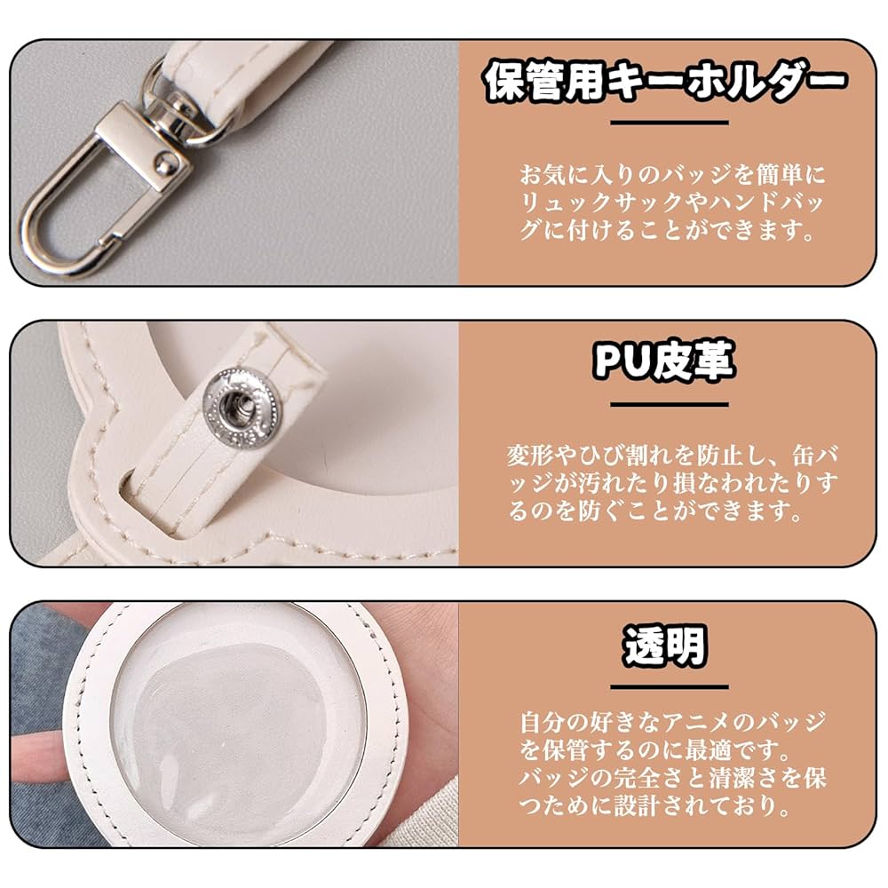 Amazon.co.jp: MAEXUS 缶バッジカバー 透明 58~65mm用 2枚入り