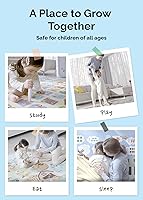 Vista 6 de Baby Care Tapete de juego (grande, sonido, interactivo e interactivo) 82 x 55 pulgadas, original, de una pieza, reversible, enrollable, impermeable