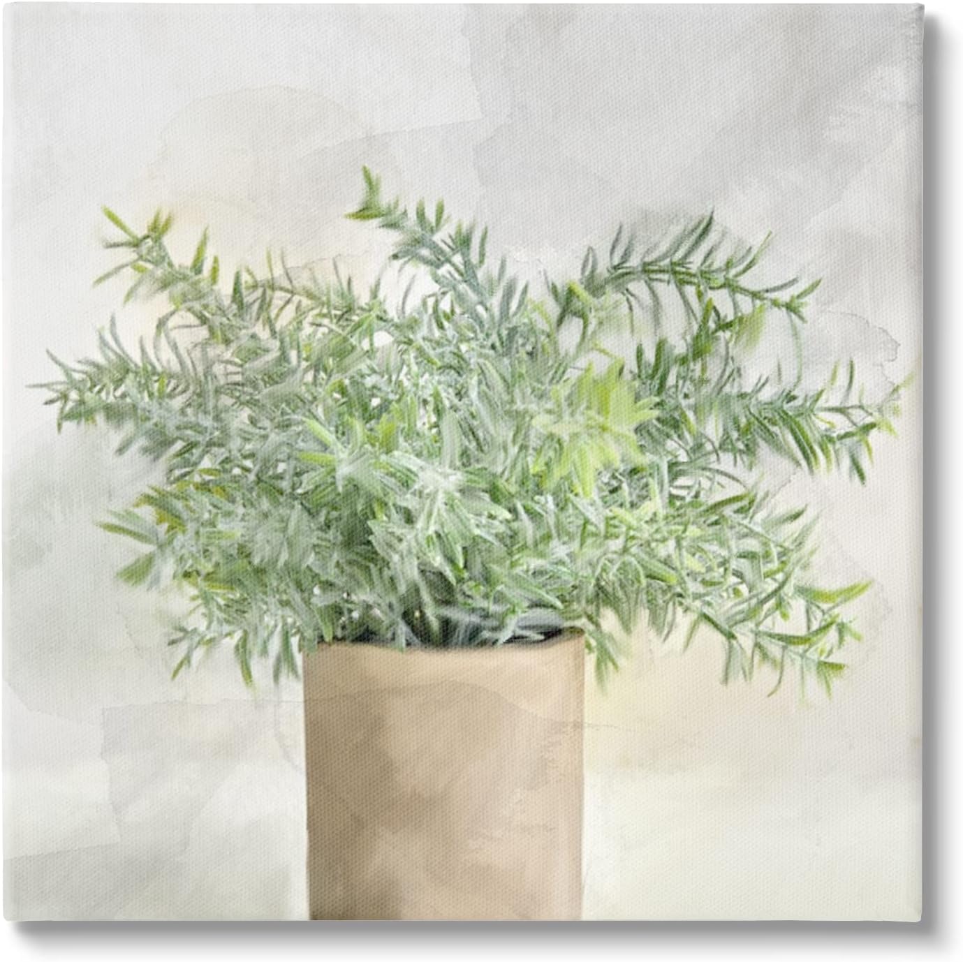 24" Rustic Potted Herb Plant Canvas Wall Art