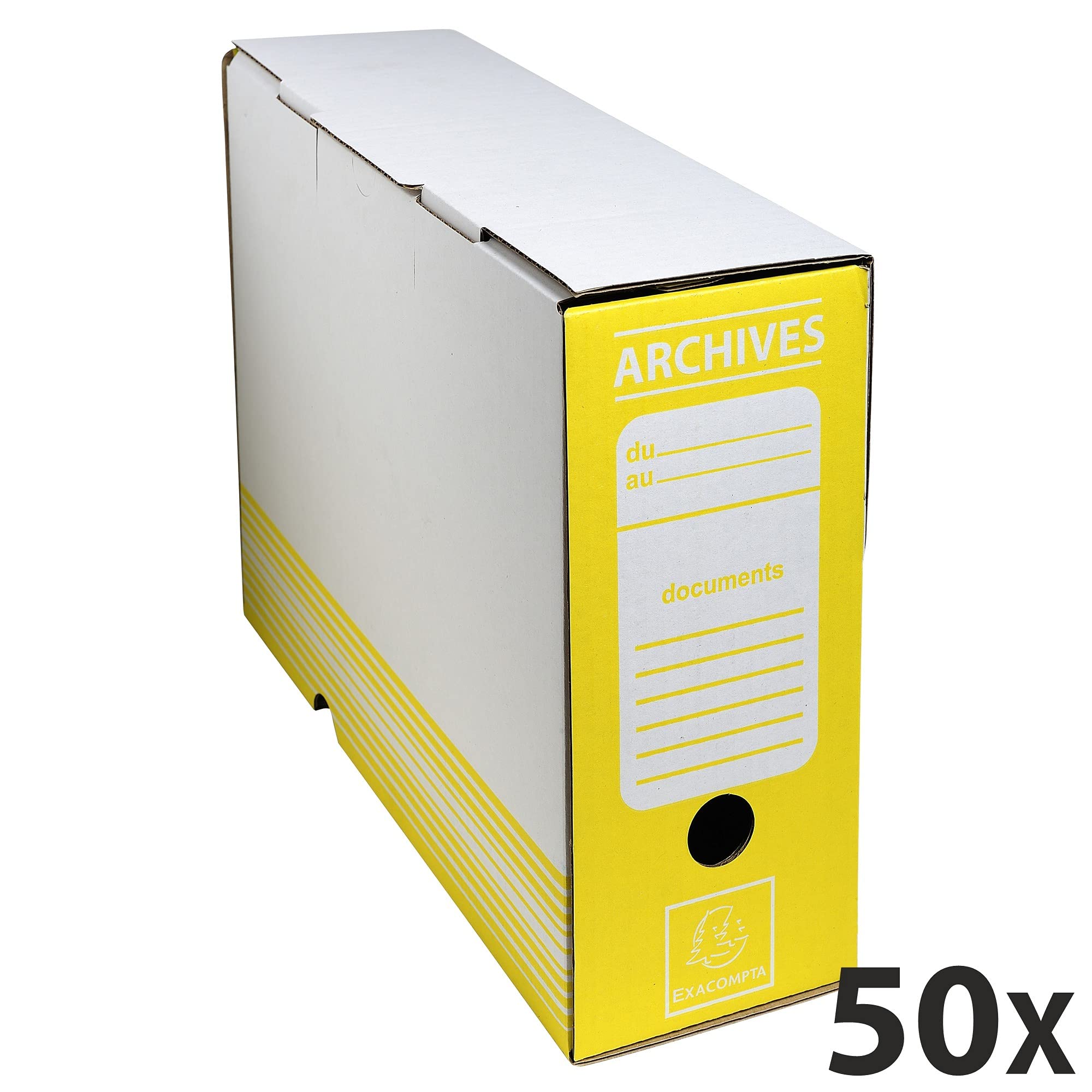 Boite archive dos 100mm carton ondule couleurs