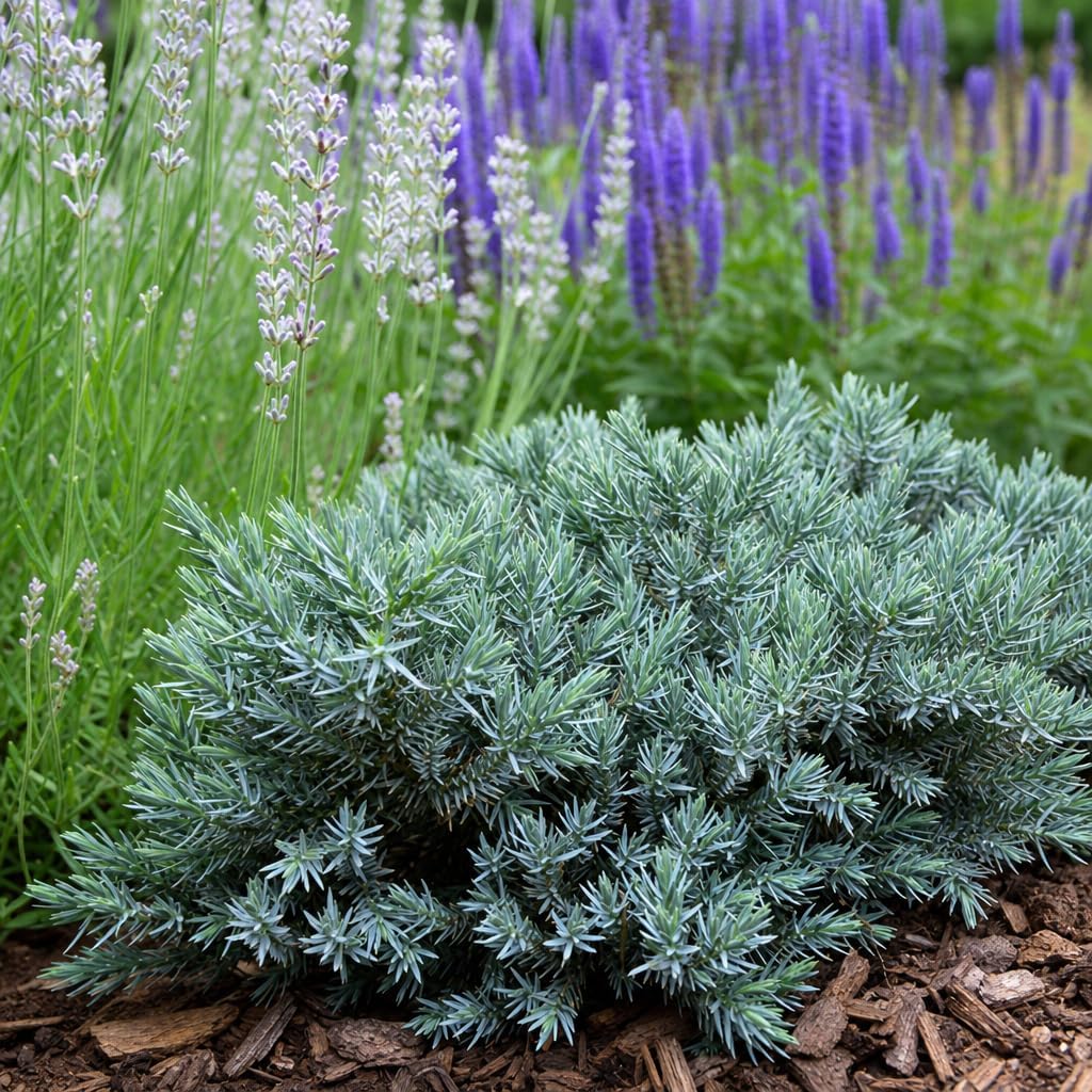 Blue Star Juniper - 3 Live Plants - Juniperus Squamata - Low Maintenance Evergreen Groundcover