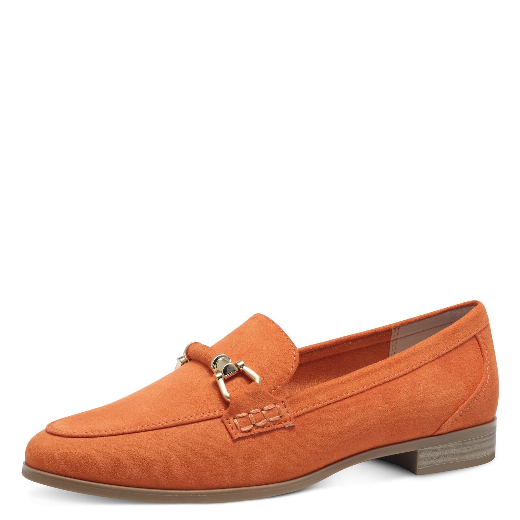 MARCO TOZZI Women's Elegant Block Heel Slippers, Orange, 6 UK