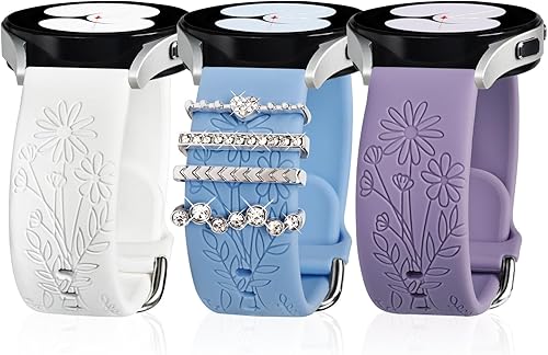 Miniatura 1 de YOPICKERN Correa de silicona de 0.787 pulgadas compatible con Samsung Watch 65Galaxy Watch 4 de 1.575 pulgadas, 1.732 pulgadas, Active 2 de 1.575 y