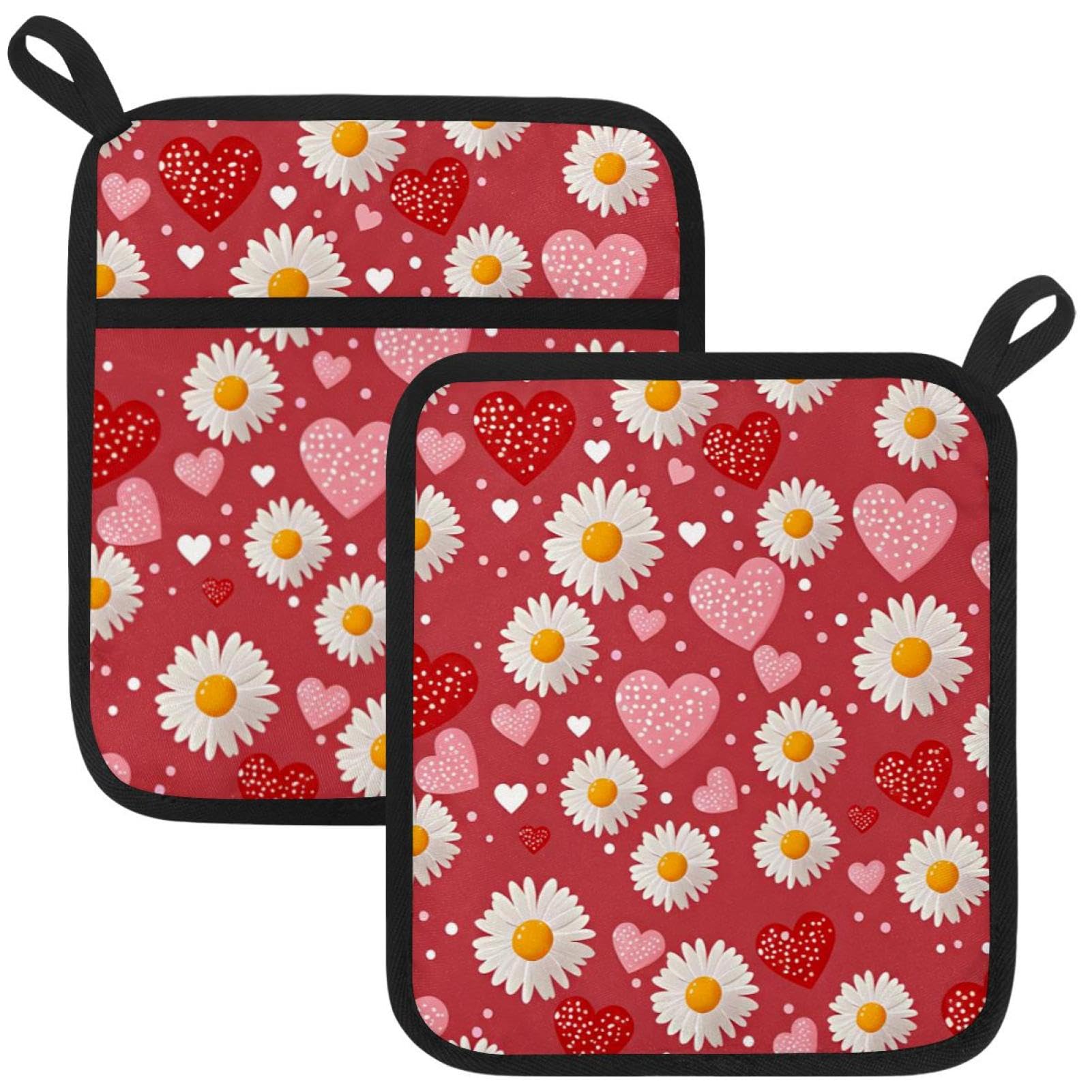 Manoplas de horno para hombres y mujeres con flores, ideales para hornear pasteles en casa