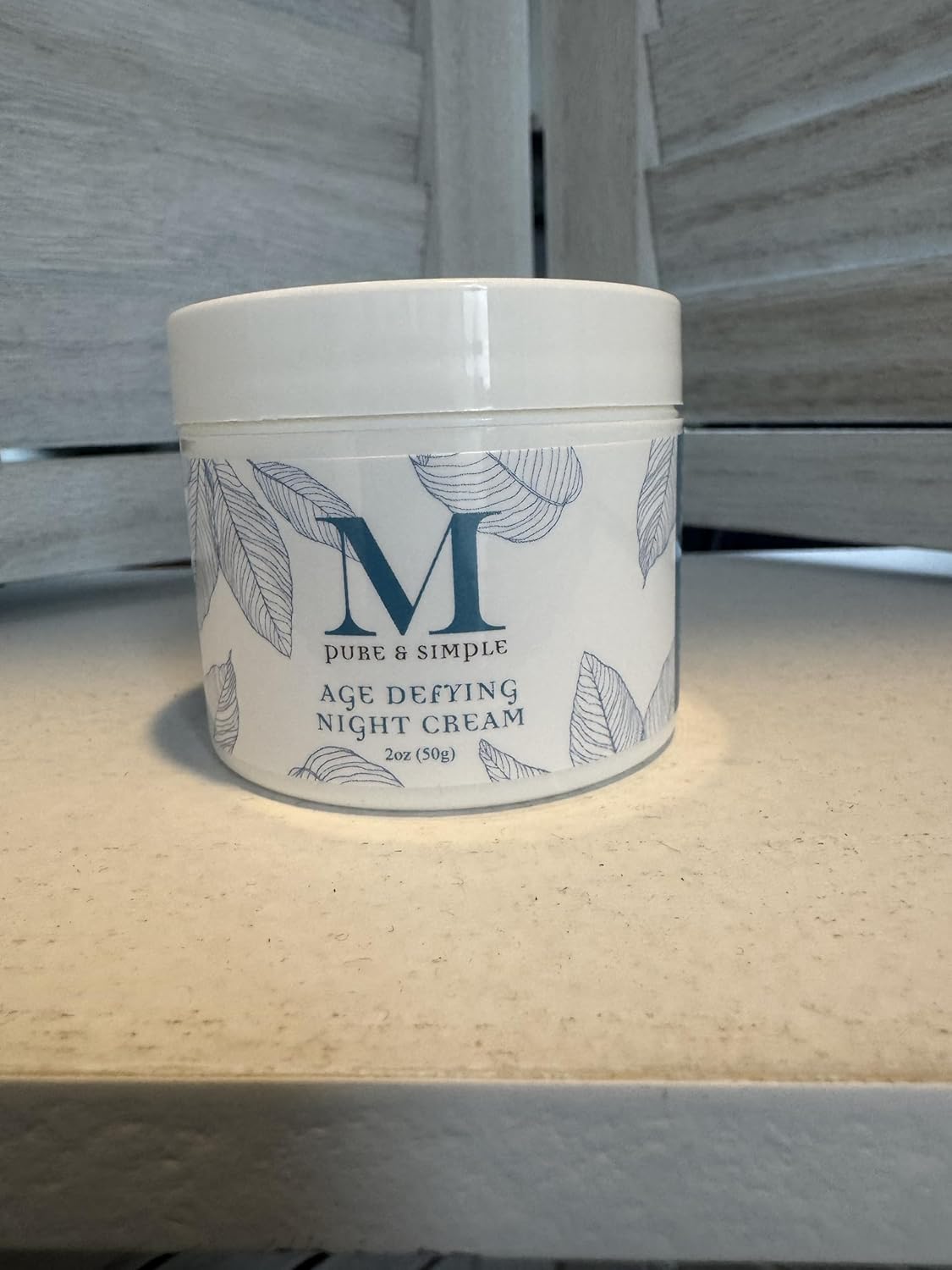 Martine: Pure & Simple Night time Moisturizer for Women & Men, Made with Double Helix Water & All Natural Ingredients Such as Coconut Oil And Vitamin E (2 Oz)