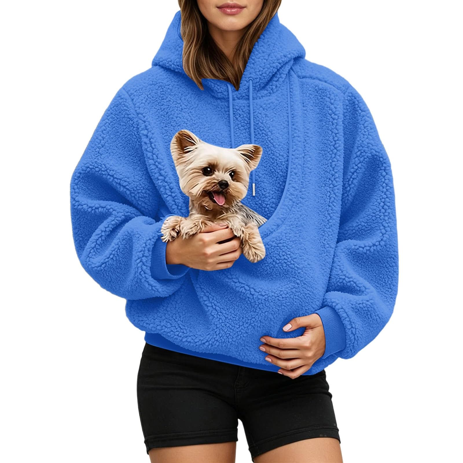 Pet Pouch Hoodie Oversized Pullover for Cats and Small Dogs