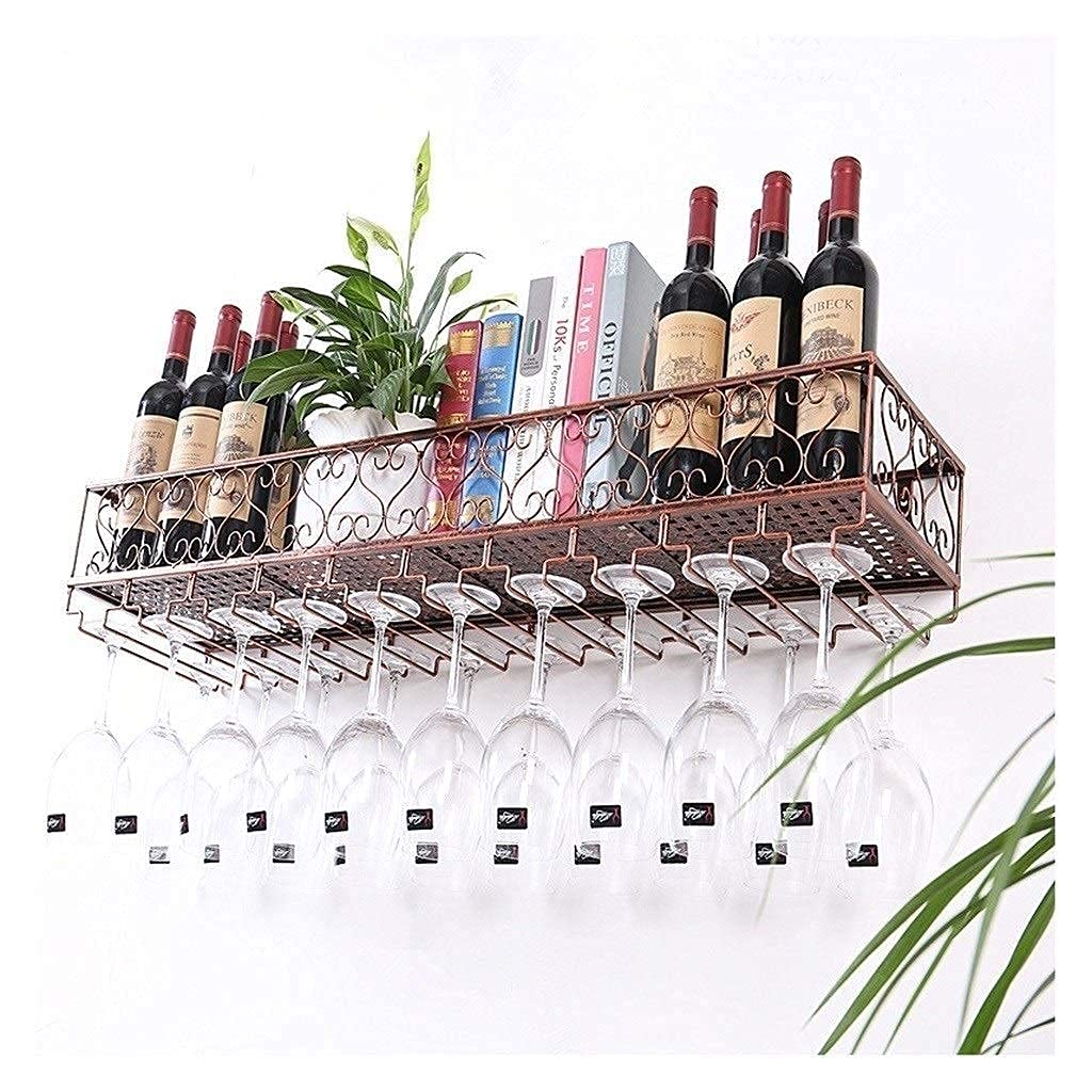 Casier à vin créatif et support mural pour verre 120x25cm marron