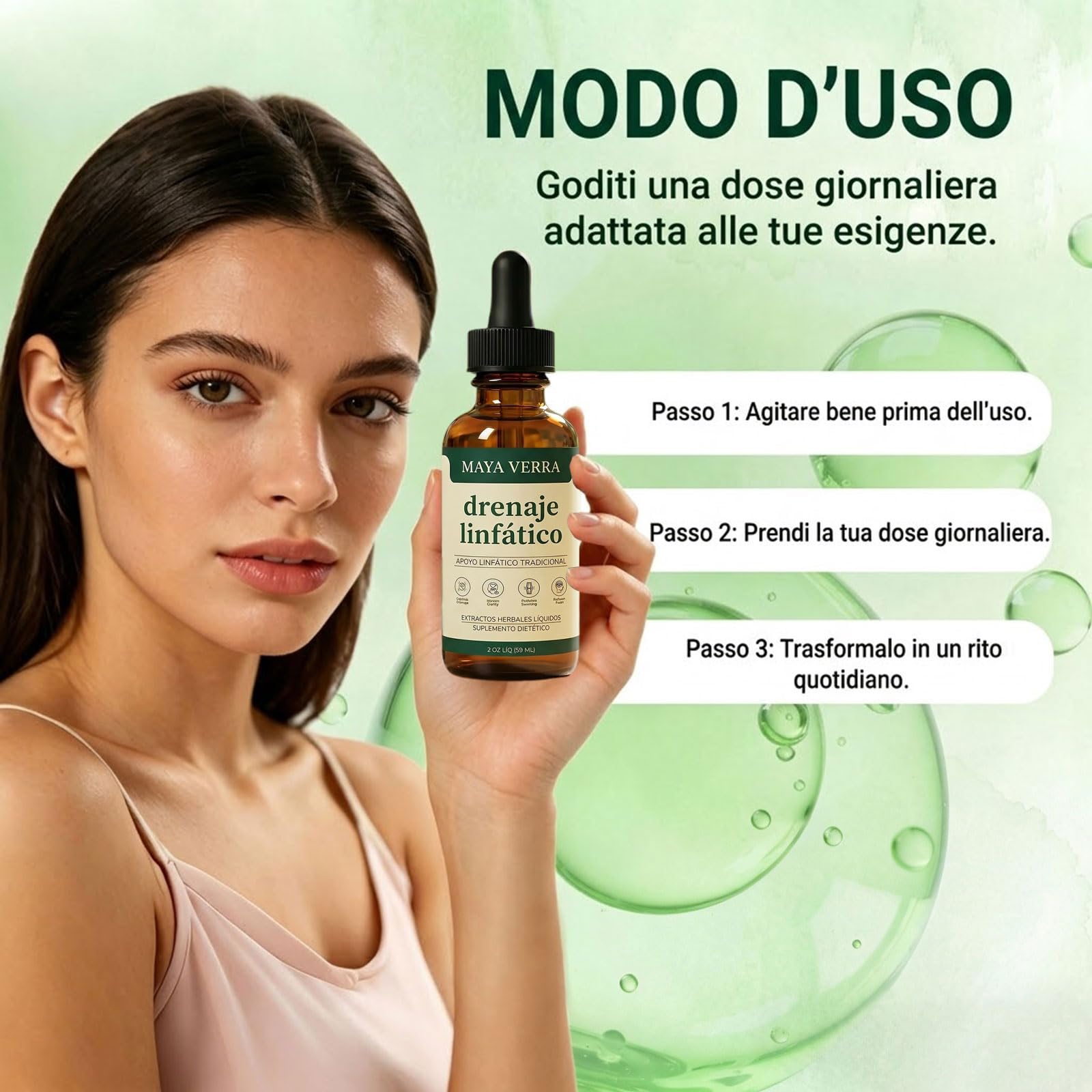 Mayaverra Drenaje Linfatico Gocce, Gocce di Benessere peril Drenante Linfatico, Formula Erboristica Naturale, Senza Glutine, Adatte per Donne e Uomini (2)