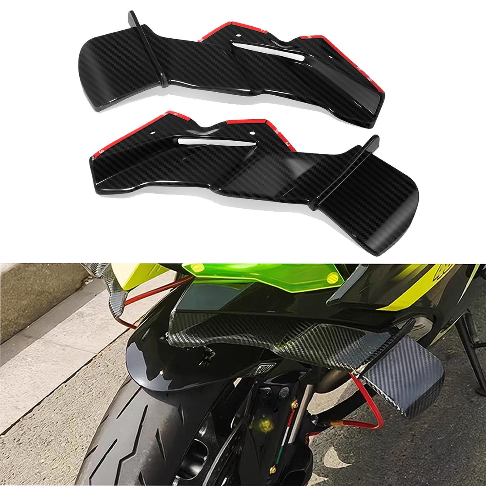 for ZX-6R ZX636R zx6r zx636r 2025 2024 Motorcycle Accessories Downforce Naked Front Spoiler Winglet Aerodynamic Wing Front Spoiler Kit Side Spoiler