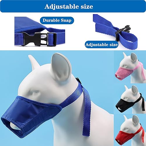 Miniatura 4 de Bozal suave para perro, bozal ajustable antimordeduras, antiladridos, antimal uso, bozal para perros, suministros para mascotas para perros