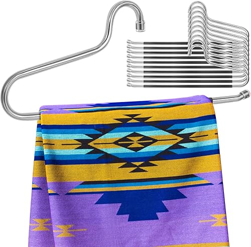 Perchas para colchas, paquetes de 10 perchas resistentes para edredones, edredones, manteles, toallas (ancho extendido 16.5 pulgadas)