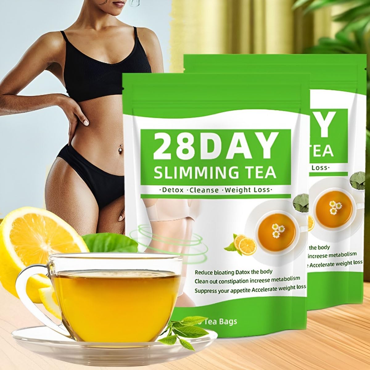 28-dniowa Herbata Detoksykująca – Naturalna Ziołowa Herbata Odchudzająca Dla Codziennego Dobrego Samopoczucia I Delikatnego Oczyszczania(3PCS)