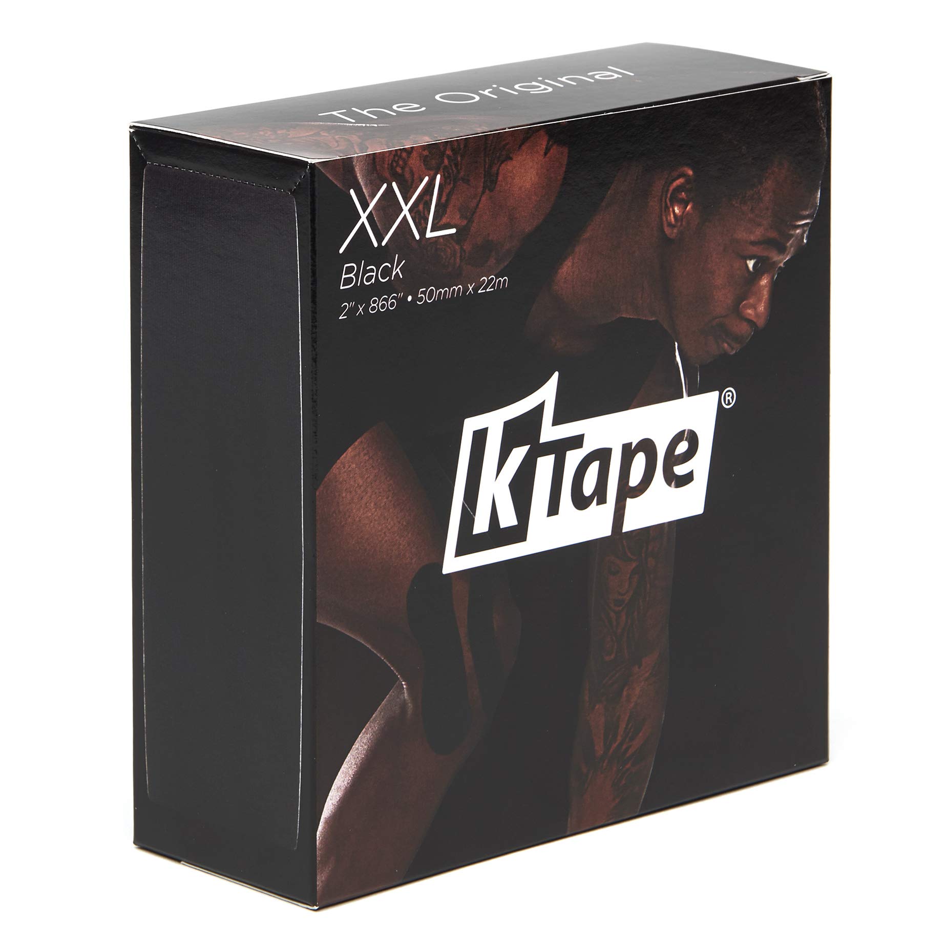 K-Tape® Black XXL (Rollo sencillo, 5cm x 22m) [Color: Negro]