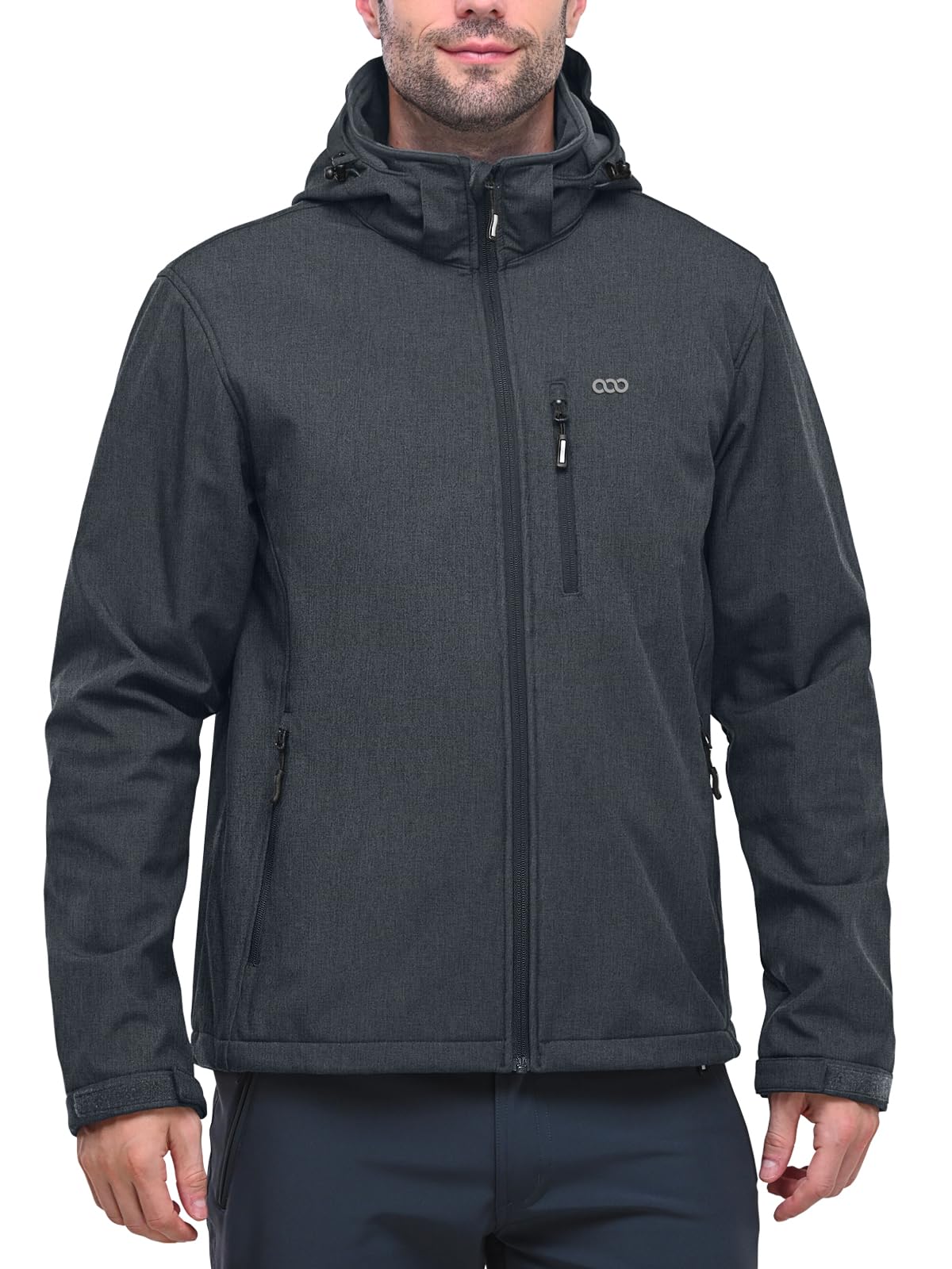 33,000ft Giacca softshell da uomo, impermeabile, antivento, in pile caldo, foderata, antivento, funzionale, per escursioni, bicicletta, campeggio