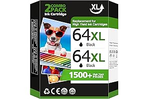 64XL Black Ink Cartridge High-Yield for Fast Printing