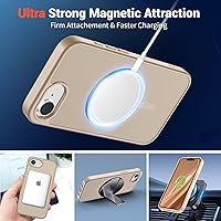 Vista 1312 de SUPFINE Funda magnética para iPhone 11 (compatible con MagSafe) (protección contra caídas de grado militar), translúcida mate a prueba de golpes