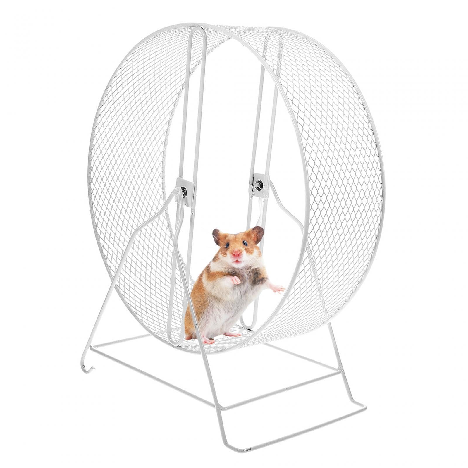 Ruota per Esercizi, Ruota per Criceti, Ruota da Jogging, Ruota per Piccoli Animali, Rete, Materiale in Ferro Silenzioso, Adatta per Agilità, Diametro 32 cm