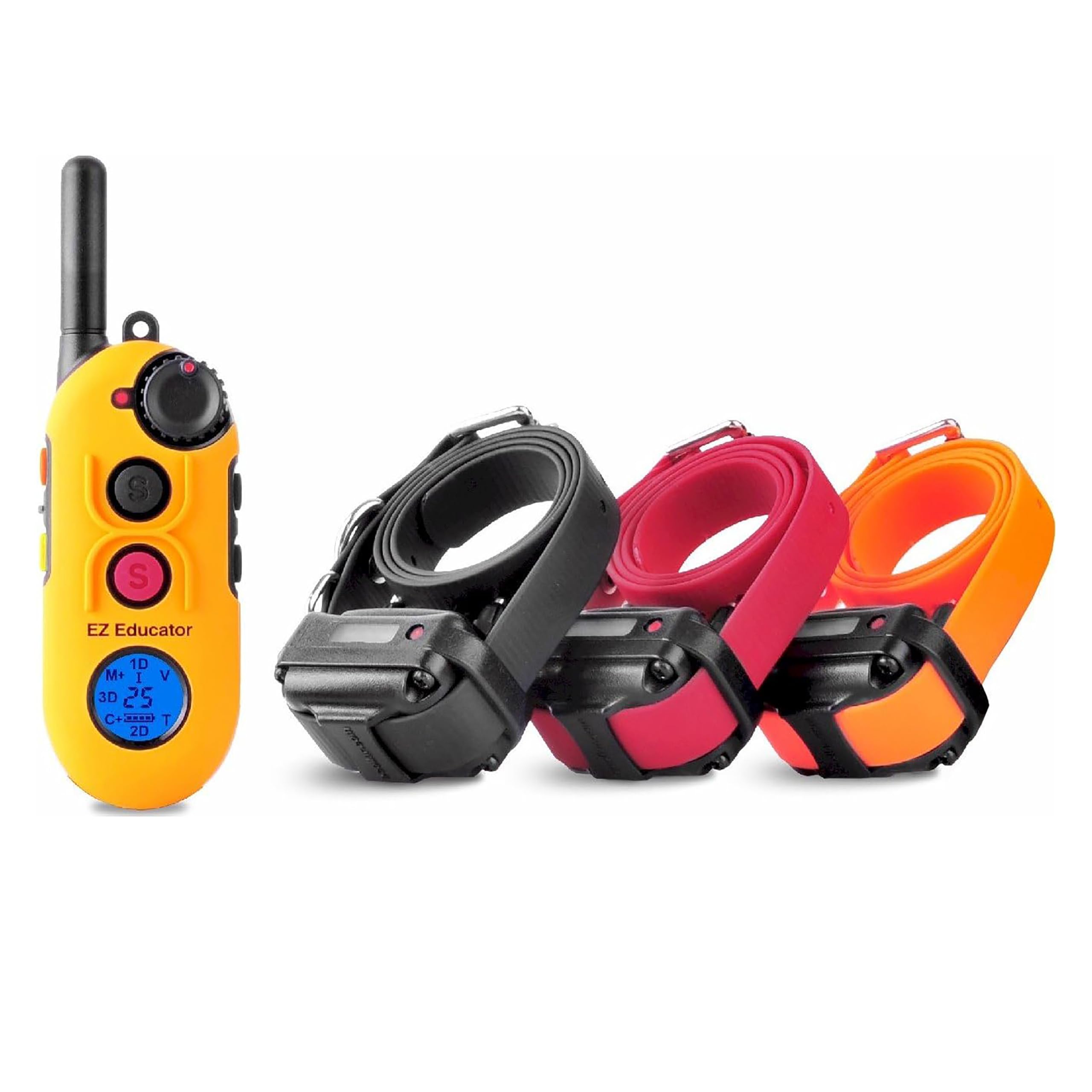 Educator EZ 1/2 Mile Dog Training Collar with Ergonomic Remote, Safe Humane Vibration Stimulation, Pavlovian Tone, Waterproof, Odorproof Biothane