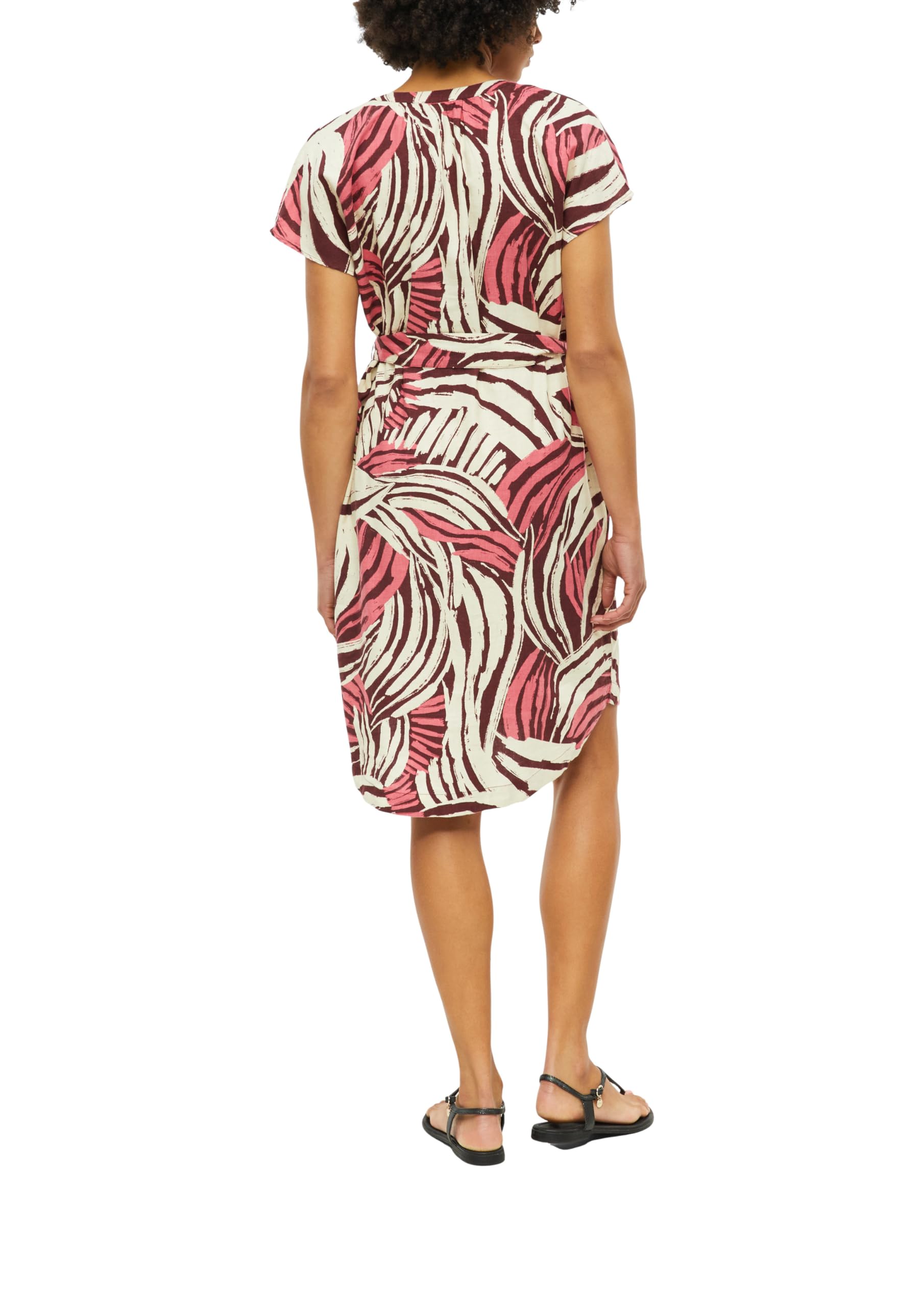 s.Oliver Damen 2179143 Kleid mit Bindegürtel aus Leinenmix (1er Pack)