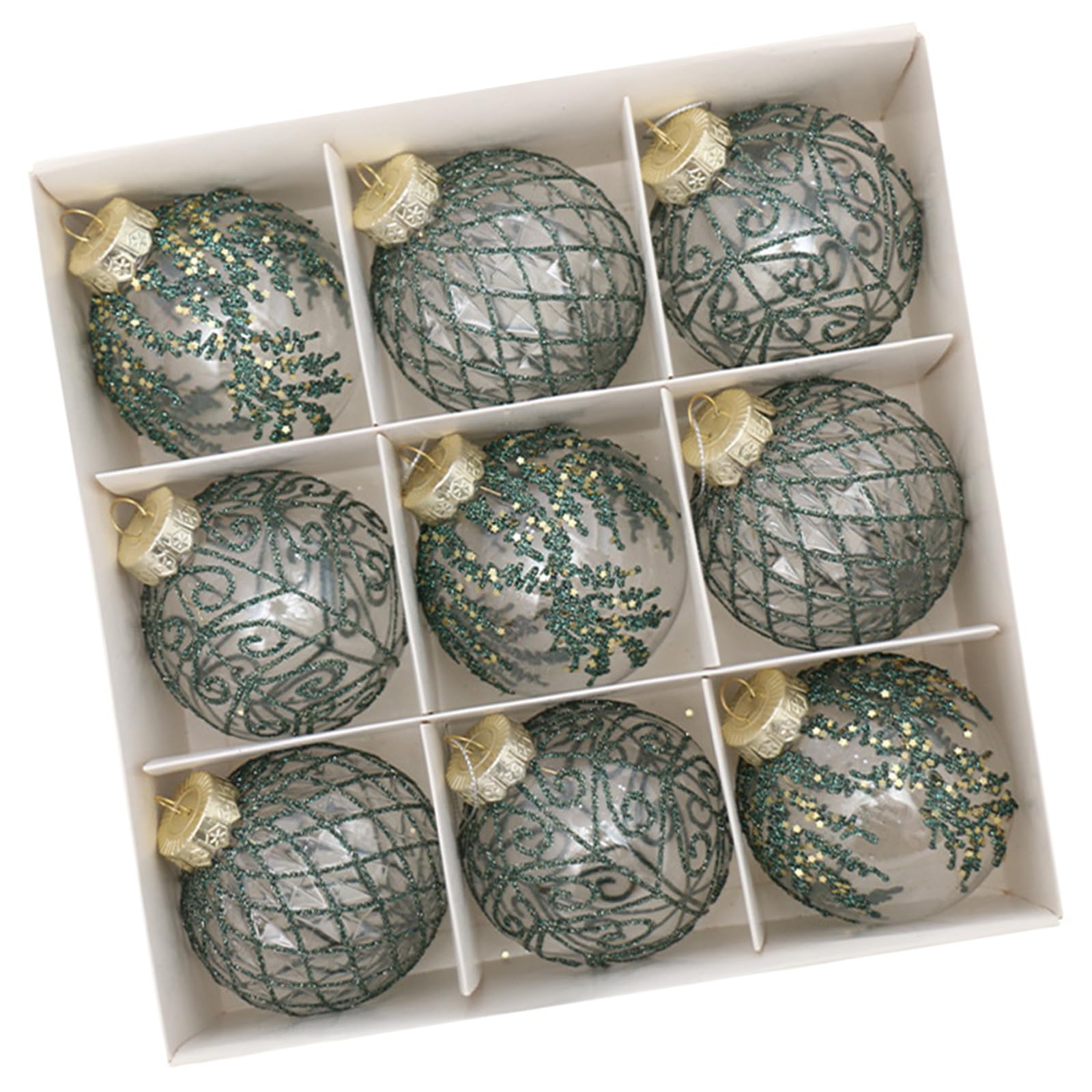 Tsophreniq Assorted Size Christmas Bauble Set Sparkling Christmas Baubles Set for Family Home Mall Festival Embellishments Festival Sphere
