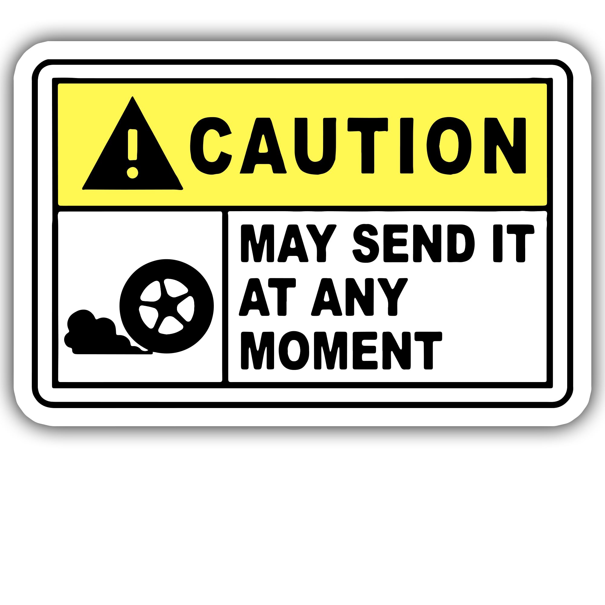 3PCs Caution May Send It at Any Moment Hard Hat Sticker, Helmet Stickers, Funny Hard Hat Stickers for Men Construction Stickers Warning Caution Blue Collar Stickers Tradesmen Gag Gifts Decoration