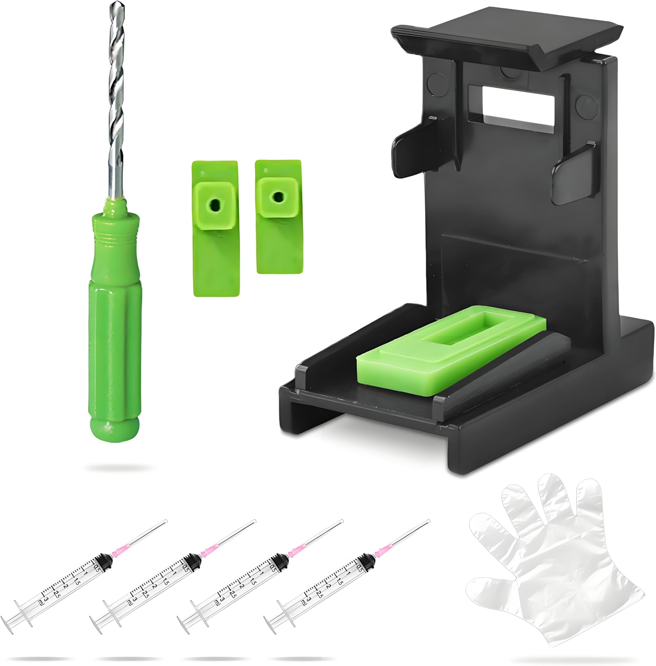 KSI Ink Refill Tools Compatible for Hp Inkjet Ink Cartridges 662XL 664XL 60XL 61XL 62XL 63XL 64XL 65XL 92XL 94XL 901XL 21XL 22XL 27XL 28XL 56XL 57XL 58XL 74XL 75XL 650XL