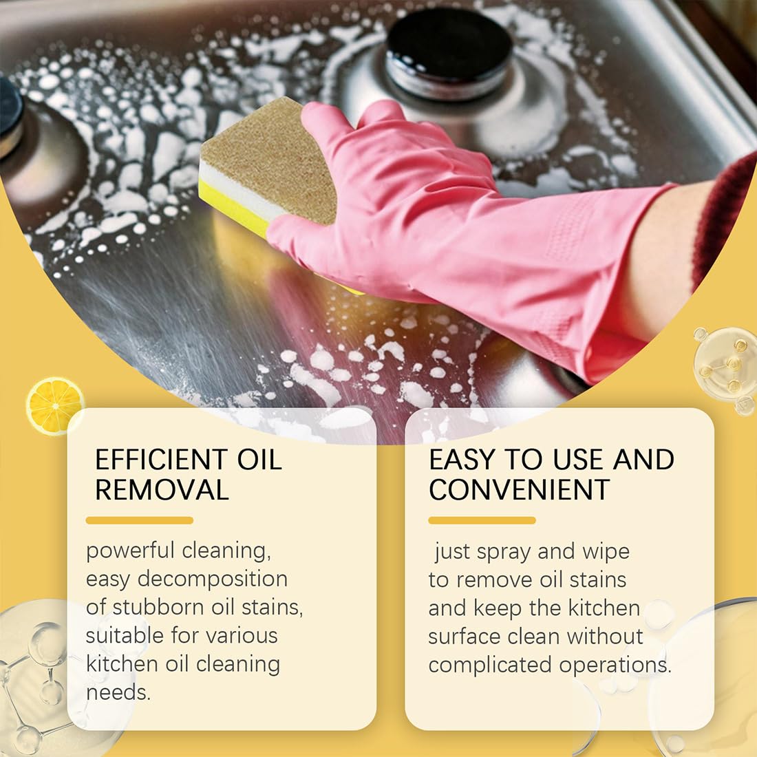 Rotateepic - Limpiador de espuma de cocina multifuncional, limpiador de horno Pro Foam 2026, spray limpiador de cocina, limpieza de vinagre blanco para horno, hogar, estufa, cocina y más (5 piezas)