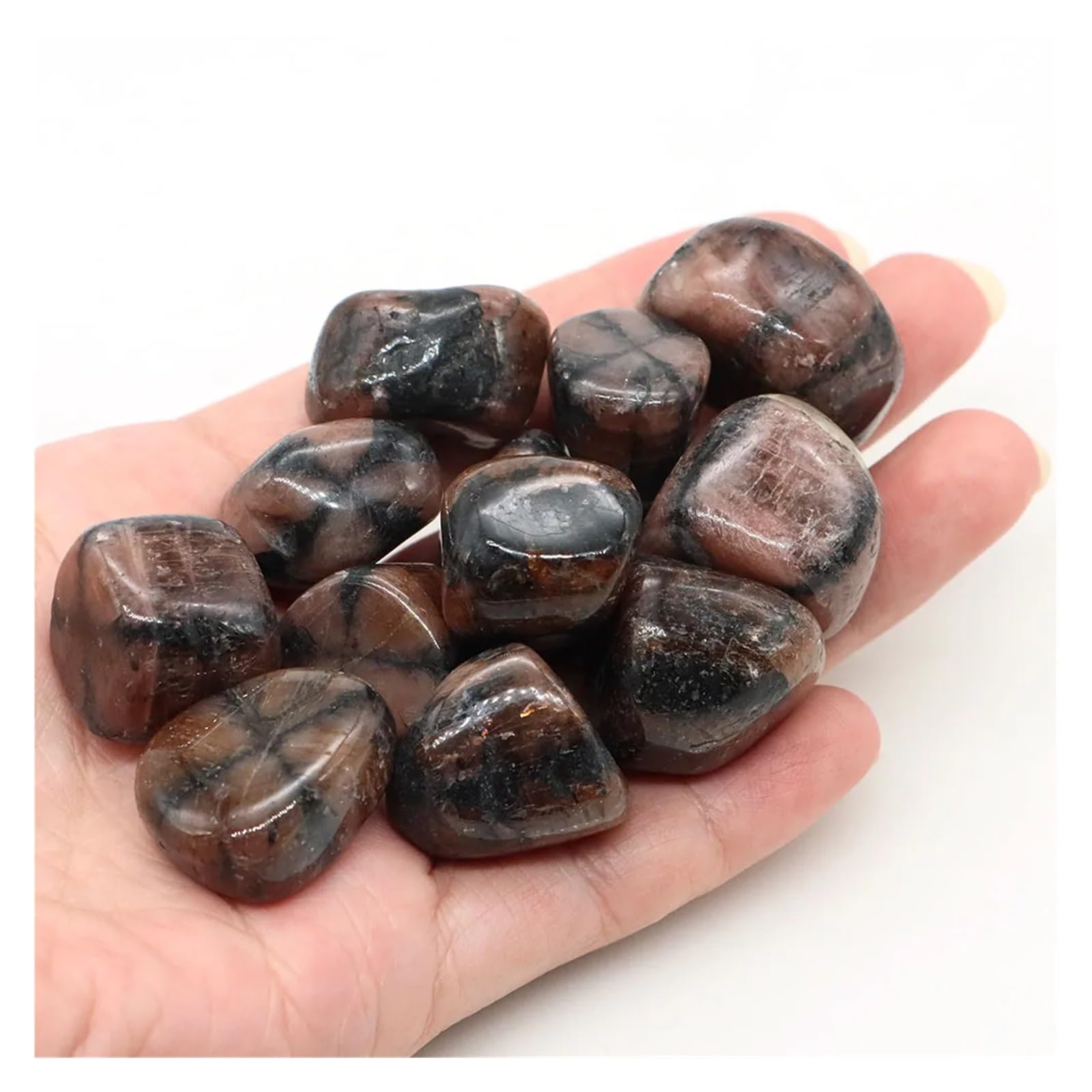 Piedras de Grava para peceras, Rocas pulidas caídas, Piedras Preciosas, Cristales, Acuario, jardín, Multicolor, 50g-1000g(Color 11,200g)