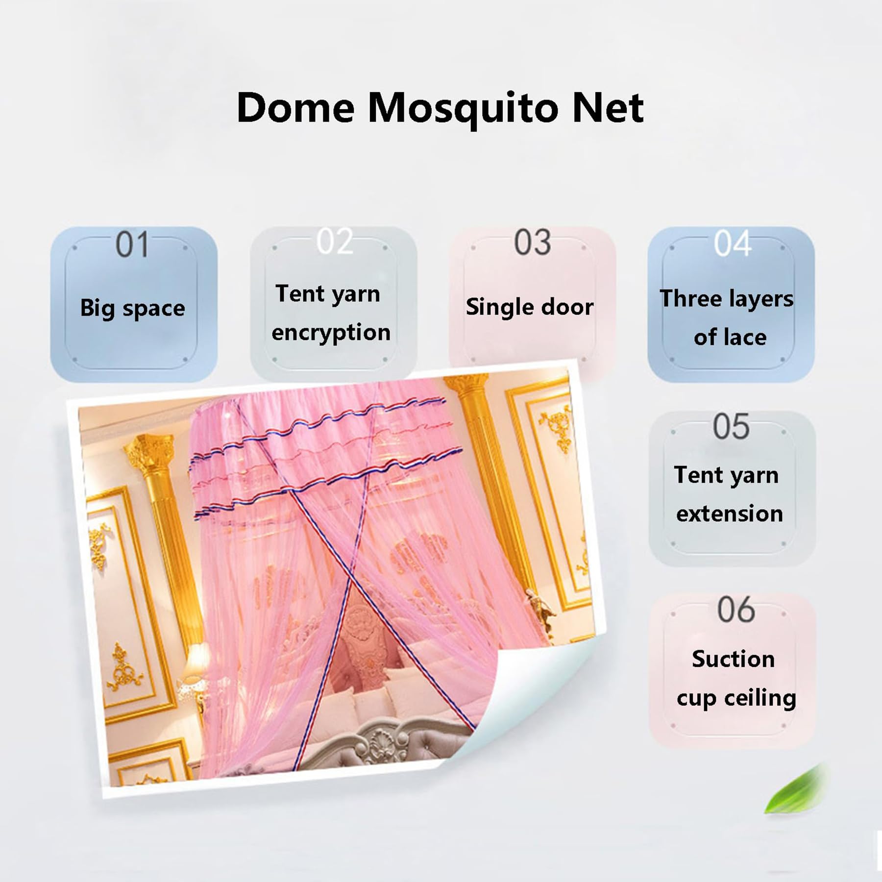 Mosquitera, Dosel para Cama, Carpa, Cortina acogedora, Dosel, Marco de Cama, Cortina, Volantes de ensueño, Techo Colgante, Dosel de Princesa, decoración de Dormitorio,Blanco