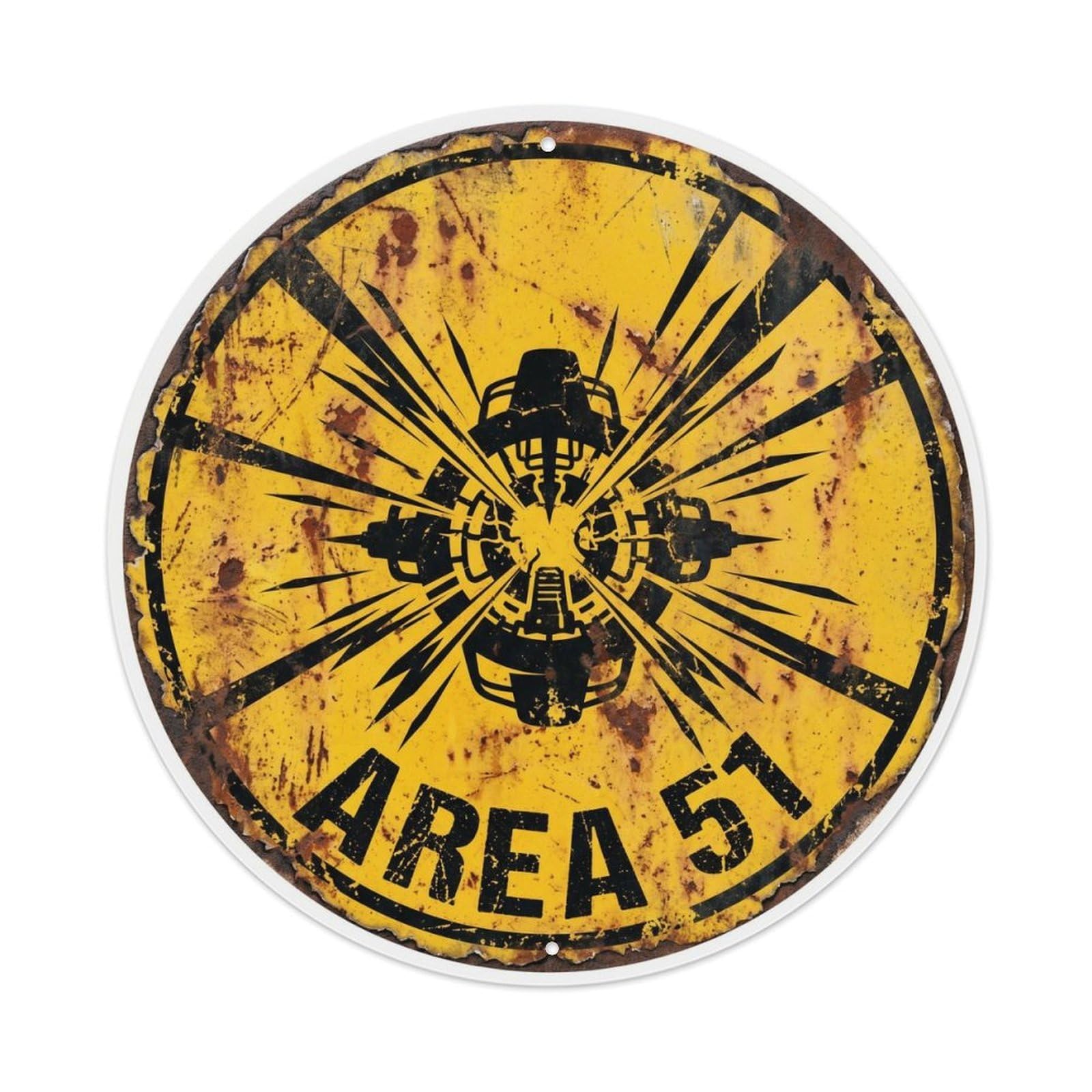 Alien Area 51 PowerMetal Tin Sign