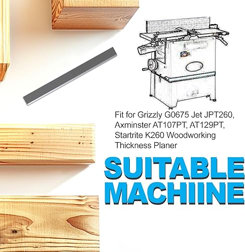 Miniatura 5 de Cuchillos industriales de 10 pulgadas para cepilladora y ensambladora de cuchillas de repuesto para todos los cepilladores de 10 pulgadas de grosor,