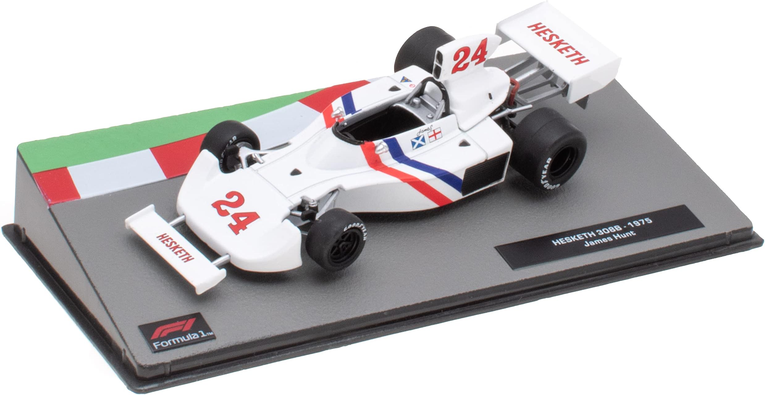 Miniature car Formula 1 1/43 compatible with HESKETH 308B - James Hunt - 1975 - F1 FD042