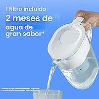 Vista 7 de Brita Jarra de filtro de agua de todo el día, blanco, grande, 10 taza, 1 cuenta
