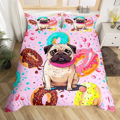 Miniatura 46 de Erosebridal Juego de cama de flores hippie, decoración de cumpleaños, funda de edredón, lindo juego de ropa de cama floral arcoíris para niñas y