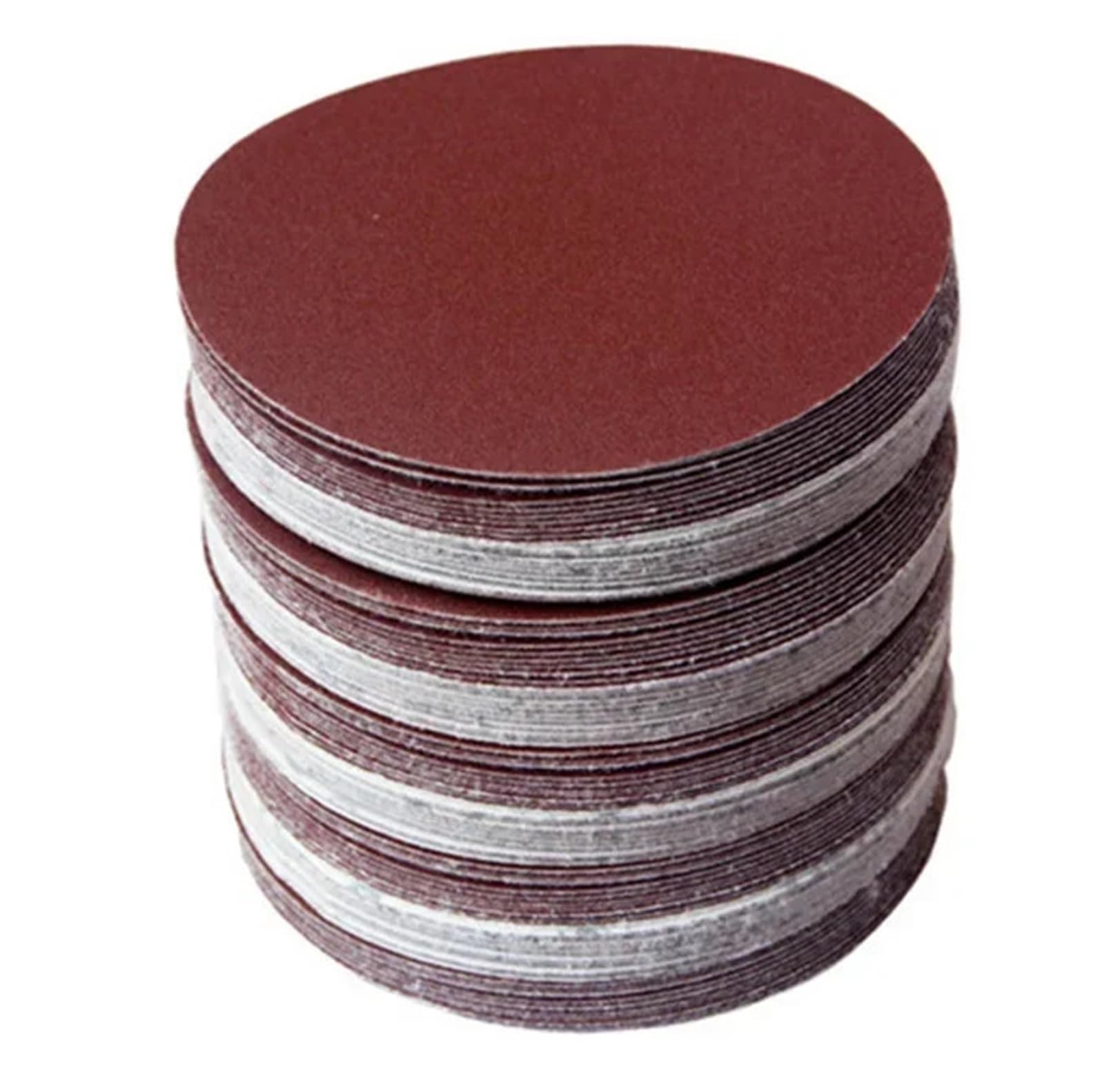 50pc 4 pollici 100.0mm disco di carta vetrata rotondo fogli sabbia grana 80/100/120/180/240/320 abrasivo ad anello for levigatrice Per levigatrici(Red-p600)