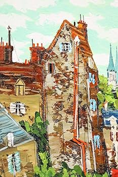 定岡宏『パリテアトル広場』油彩 額装付　最終値下げです！ 定岡宏『パリテアトル広場』油彩 額装付 最終値下げです