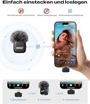 Mini Mobile Phone Microphone for iPhone Android and PC for TikTok Interview