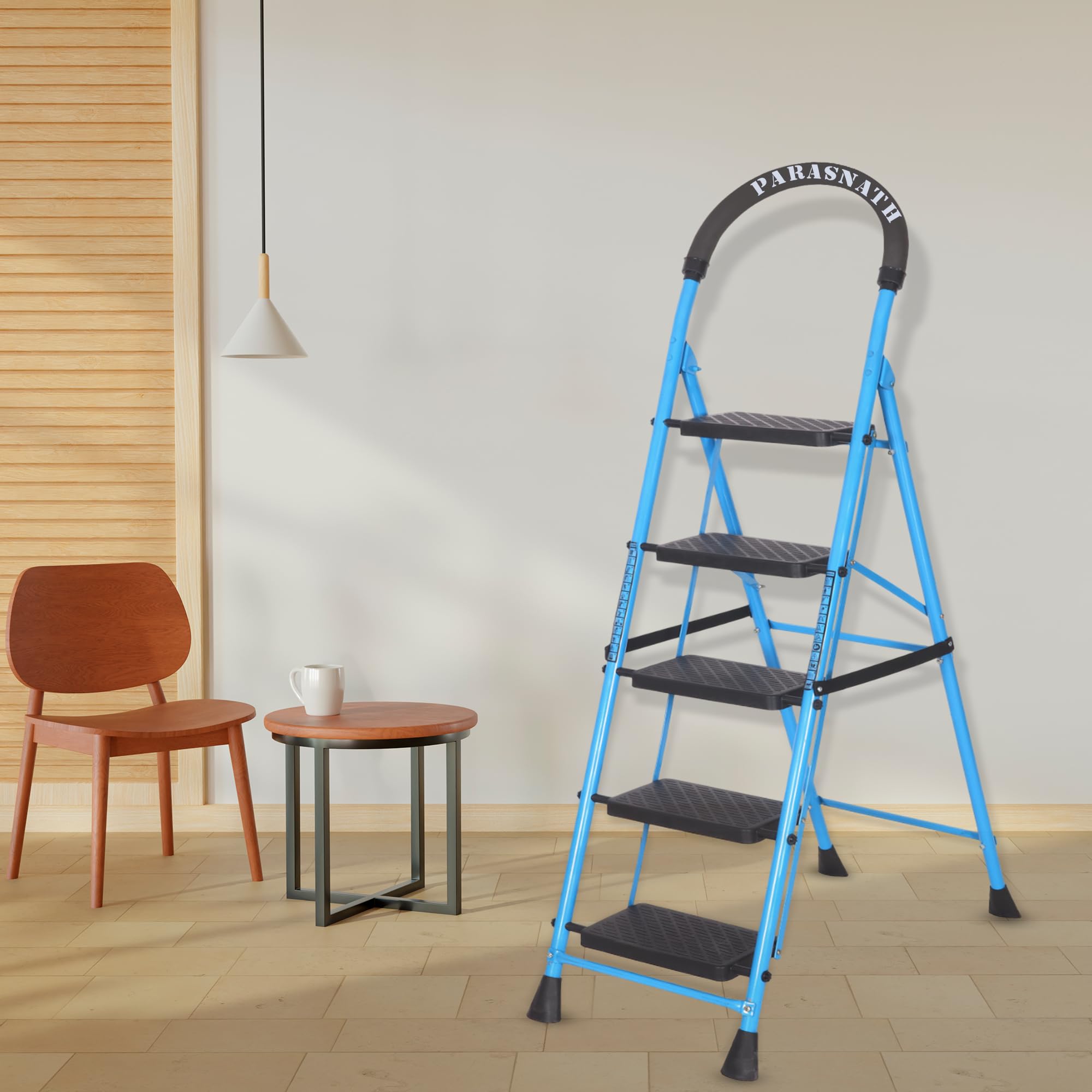 Parasnath 7-Step GoUp Steel Ladder Grey | Foldable Lightweight Step Ladder with Anti-Skid Plastic Steps | Durable and Safe | 6-Year Manufacturer Warranty | Made in India — Amazon image 26