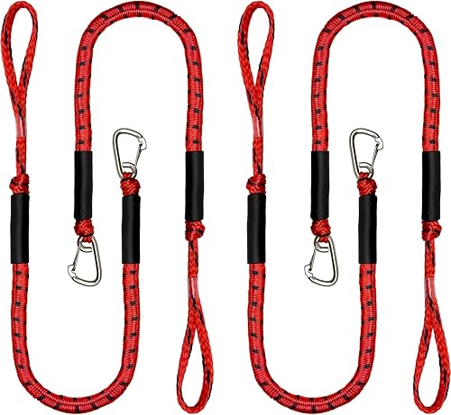 Miniatura 2 de Cuerda de amarre elástica de 3 pies + 4 pies + 6 pies para lancha, accesorios para lancha, líneas de acoplamiento, 6 unidades