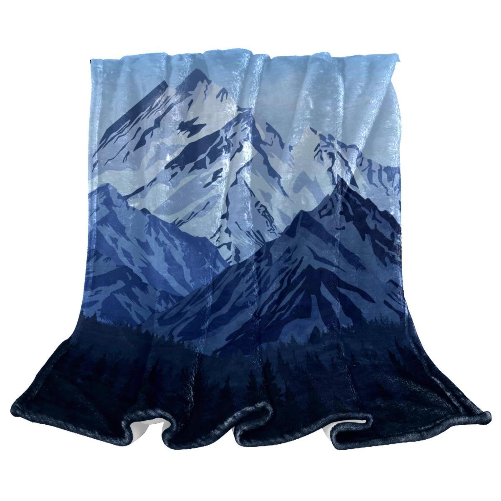 Couverture Polaire Montagnes Douce contre le Froid pour Canapé