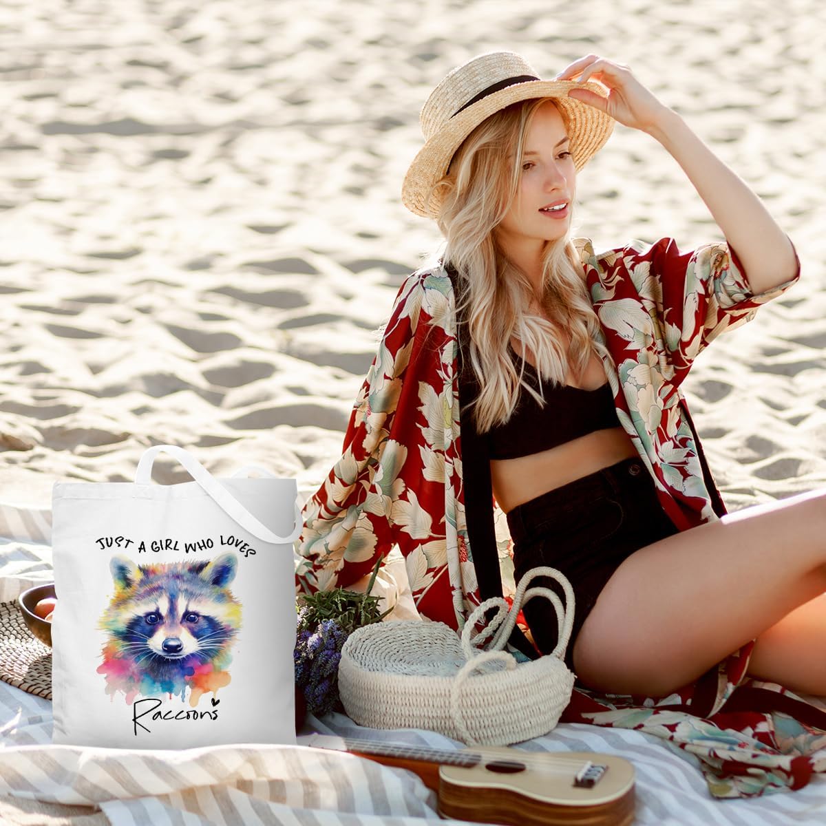 Dog Lovers Gifts Tote Bag, Capybara Frog Animal Cow Horse Raccoon Lovers Gifts for Women Reusable Grocery Bags - Image 5