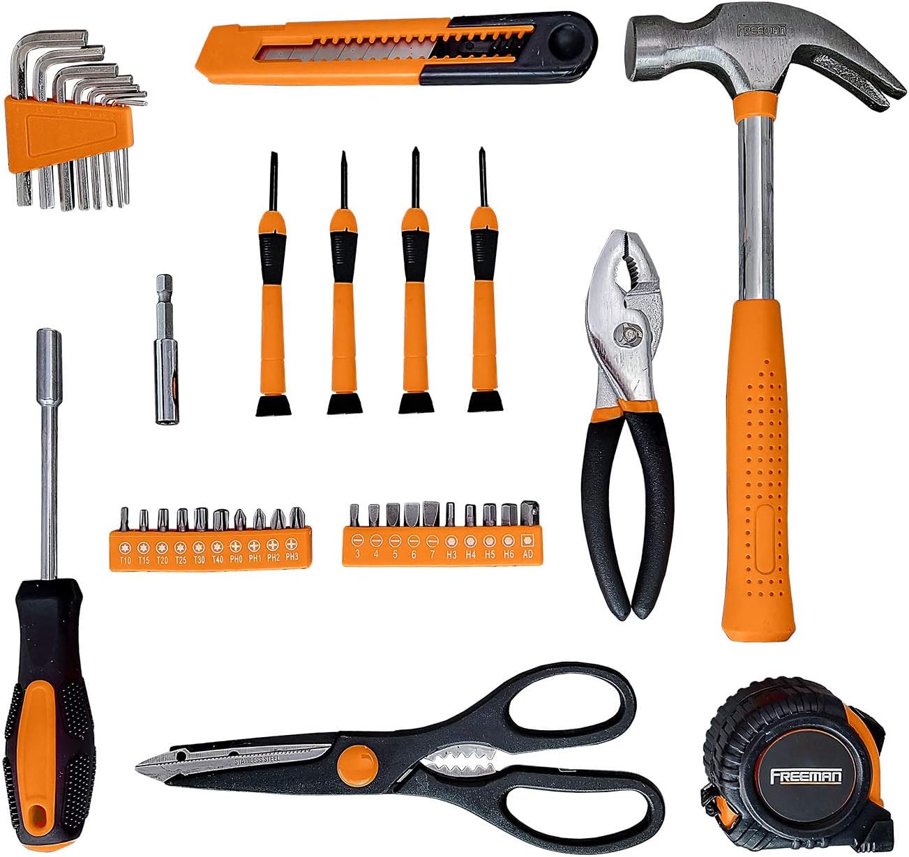 Freeman P39PCHTK 39 Piece Hand Tool Kit with Storage Case