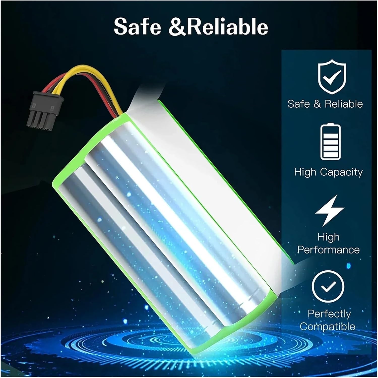 Li-lon Battery ，Compatible For Cecotec ，Compatible For Conga，1290 1390 1490 1590 Vacuum Cleaner ，Compatible For Genio，Compatible For Deluxe，370 Compatible For Gutrend，Compatible For Echo，520 Vacuum Cl